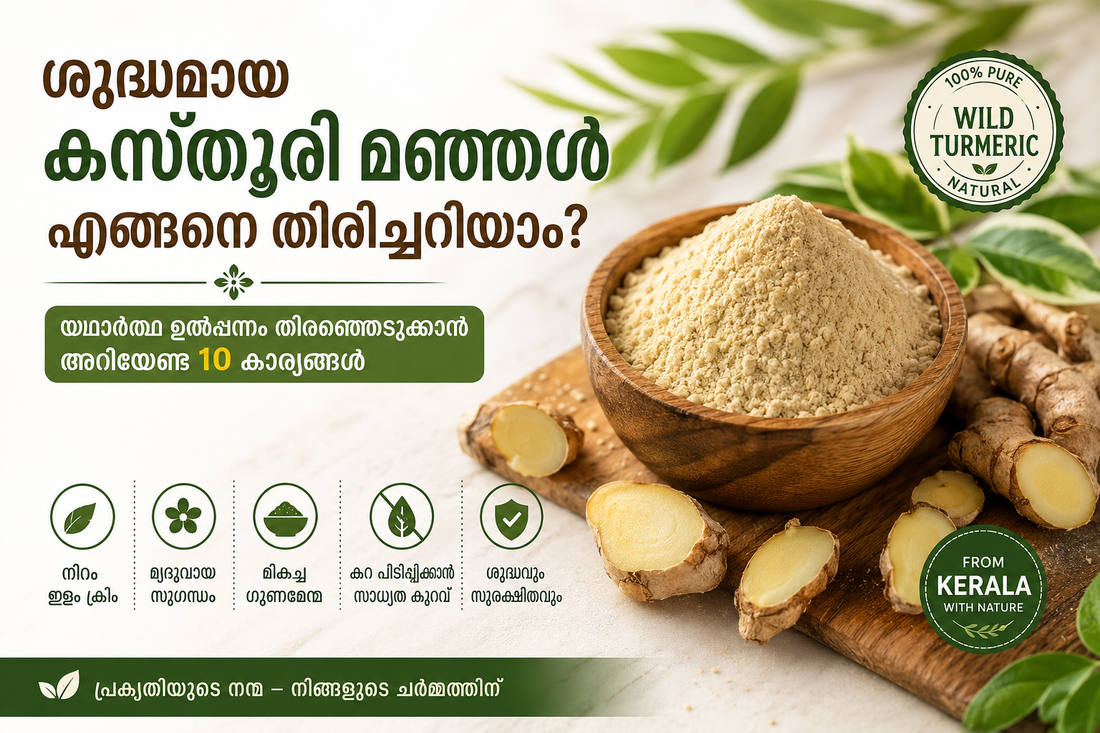 ശുദ്ധമായ കസ്തൂരി മഞ്ഞൾ എങ്ങനെ തിരിച്ചറിയാം?