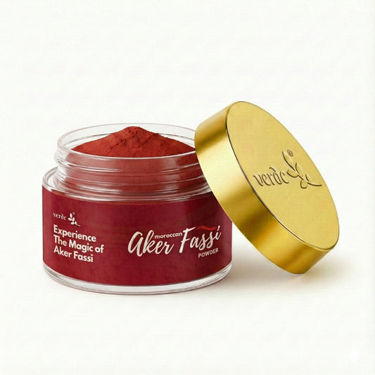 Moroccan Aker Fassi Powder |100% Authentic Traditional Moroccan Skincare - Brightens & Evens Skin Tone | All Skin Types (50 GM) - verdc