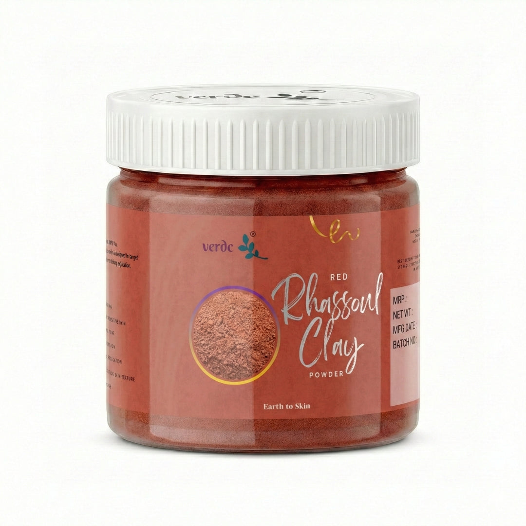 Natural Rhassoul Clay Powder for Deep Cleansing & Skin Texture- (200 GM) verdc