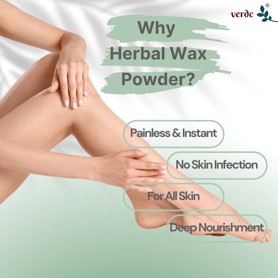 Herbal Painless & Quick Hair Removal Wax Powder For All Skin Type - No Harmful Chemicals - No Irritation, No Skin rashes-120 Gm My Store