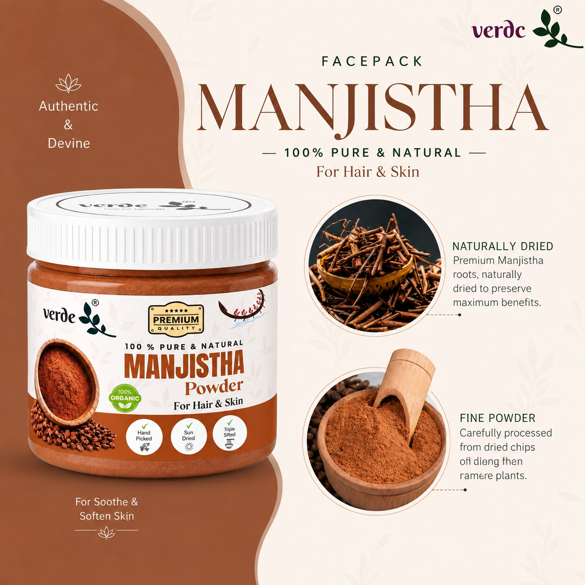 Pure & Natural Manjistha Powder for Face/Hair/Skin