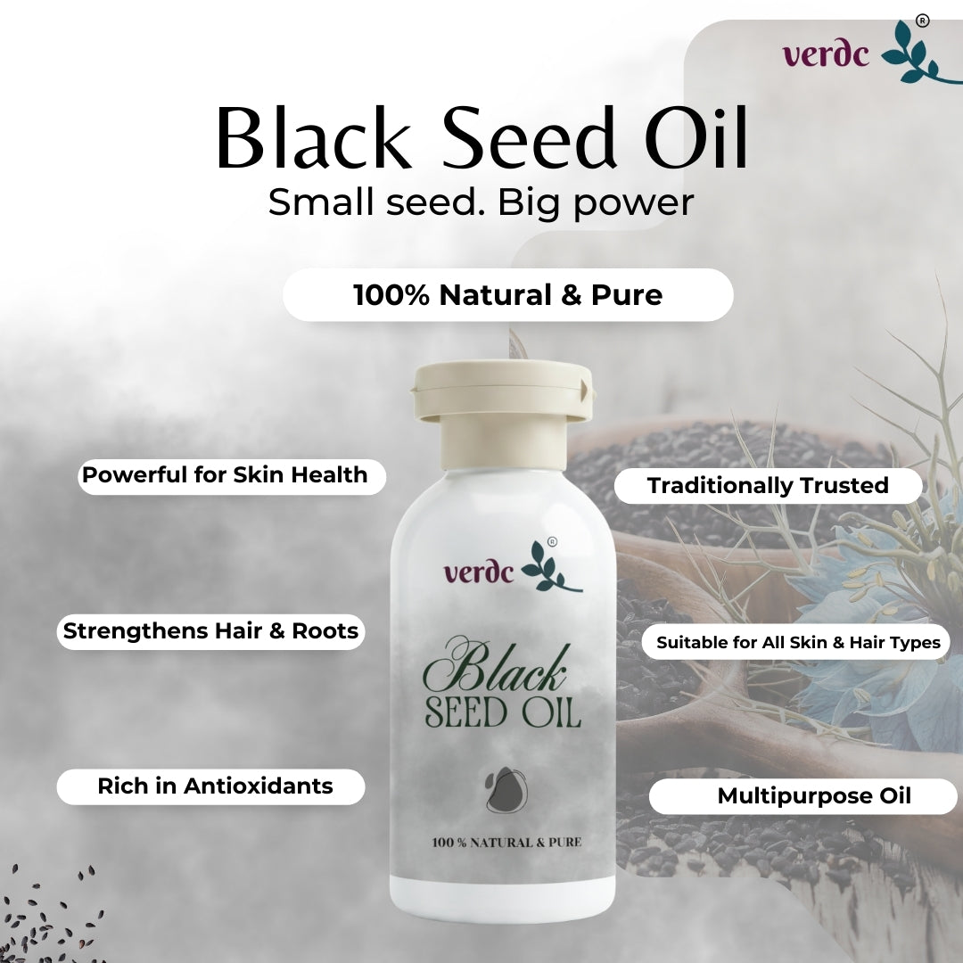 Pure & Natural Black Seed Oil | Cold Pressed Kalonji (Nigella sativa) Oil For Hair Growth