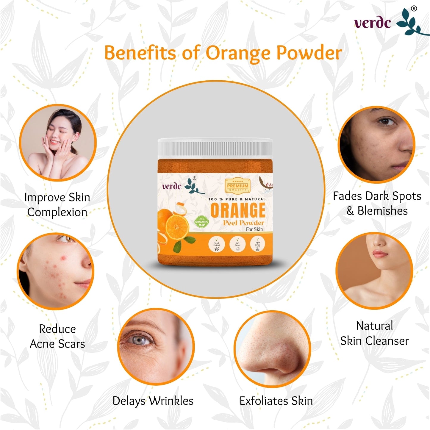 100% Pure & Natural Orange Peel Powder for Bright Skin - (100 GM) My Store