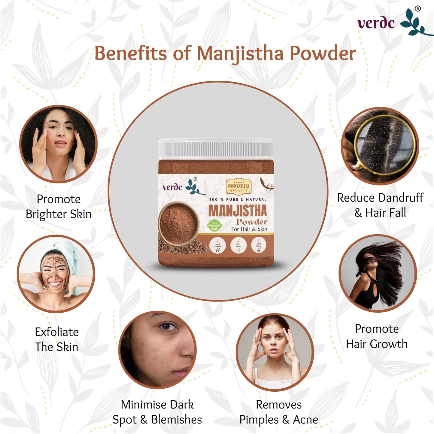100% Pure & Natural Manjistha Powder for Face/Hair/Skin  (100 GM) My Store