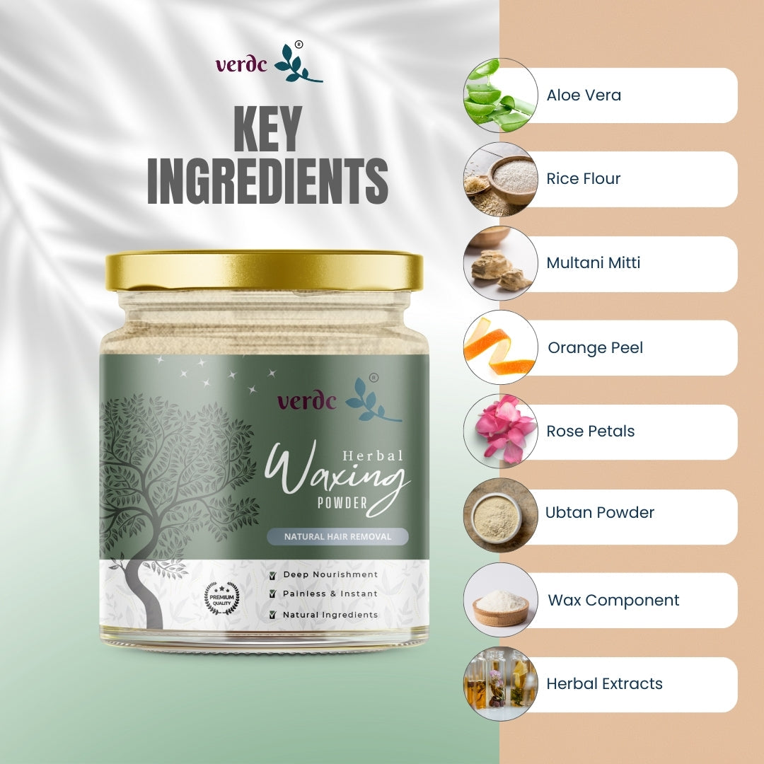 Herbal Painless & Quick Hair Removal Wax Powder For All Skin Type - No Harmful Chemicals - No Irritation, No Skin rashes-120 Gm My Store