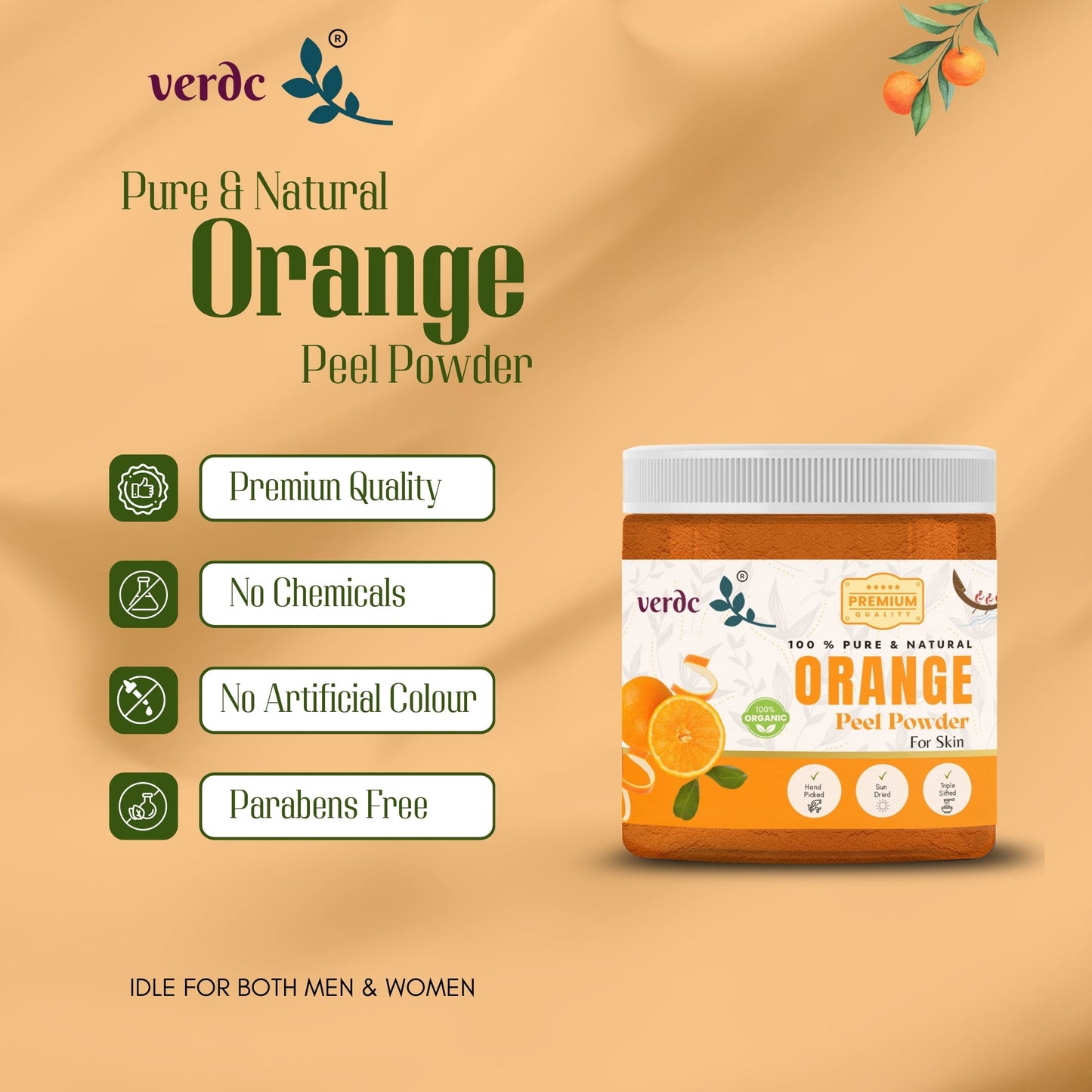100% Pure & Natural Orange Peel Powder for Bright Skin - (100 GM) My Store