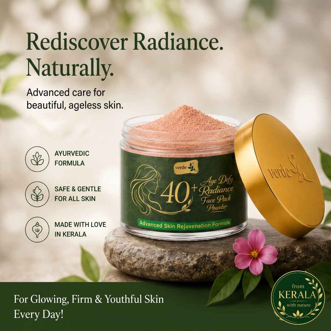verdc 40+ Age Defy Face Pack | Natural Anti-Ageing Face Pack for Women | With Red Sandalwood, Kasturi Manjal & French Pink Clay | 100g