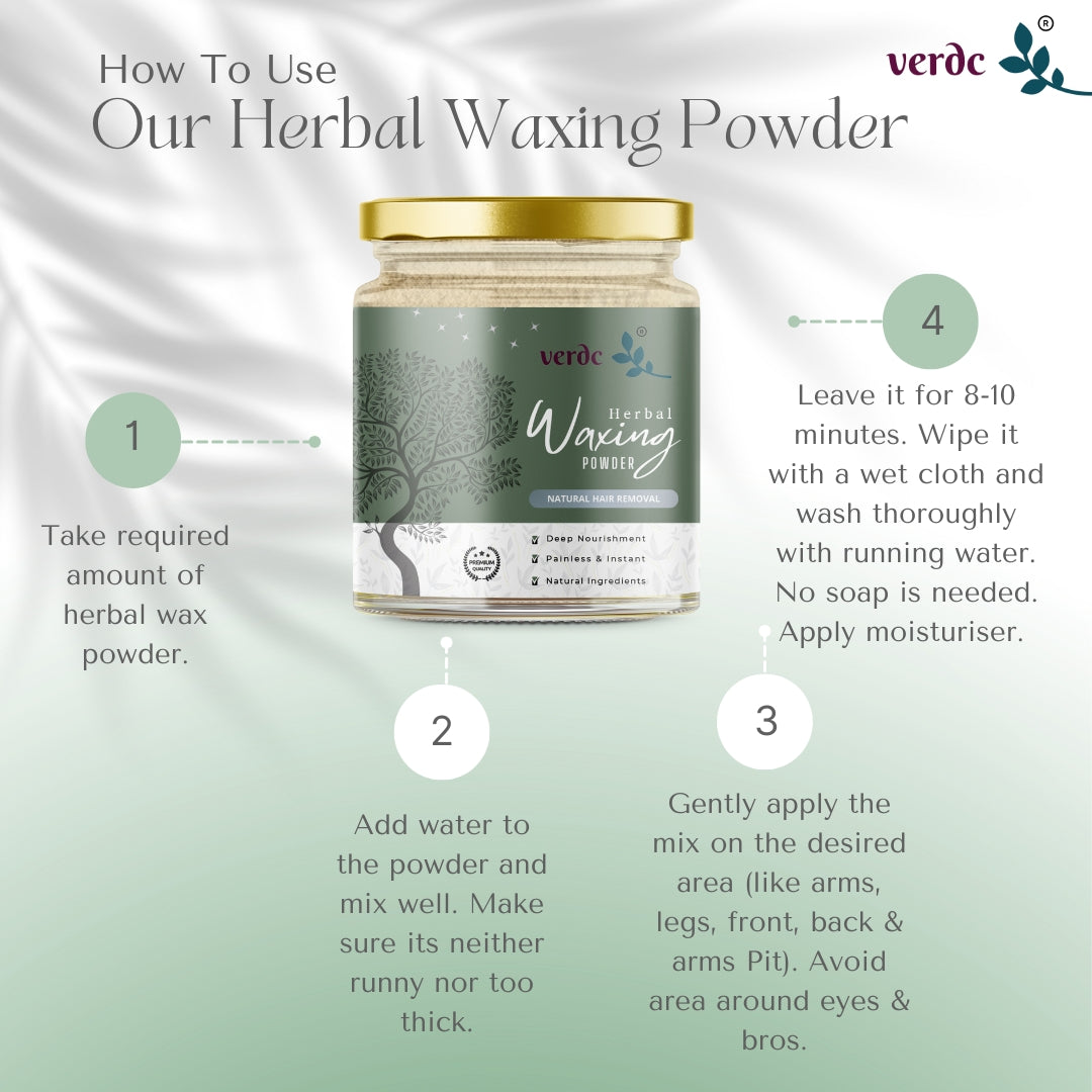 Herbal Painless & Quick Hair Removal Wax Powder For All Skin Type - No Harmful Chemicals - No Irritation, No Skin rashes-120 Gm My Store