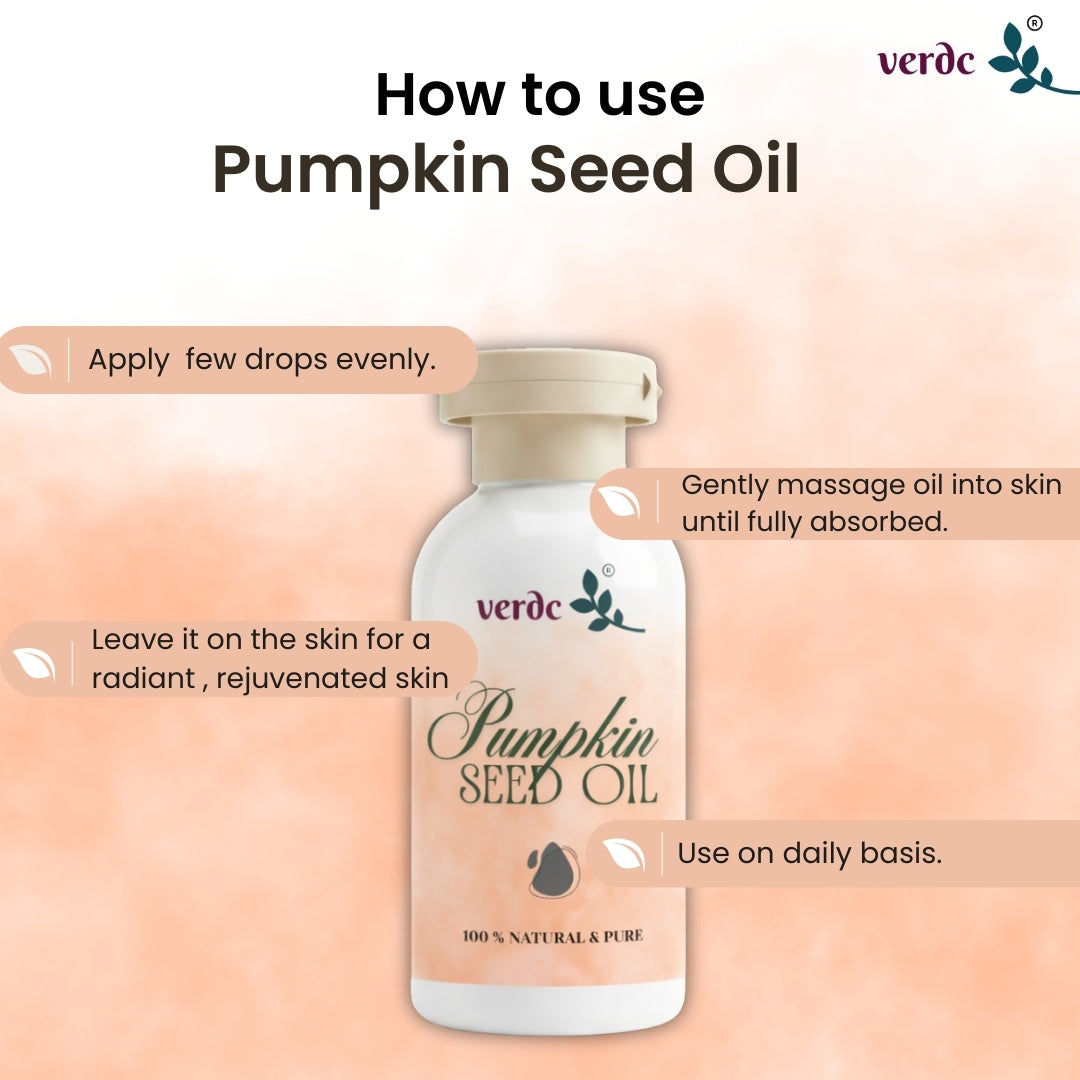Natural Pumpkin Seed Oil for Skin & Hair | Anti-Aging | Healthy Hair & Scalp | Pure Cold Pressed