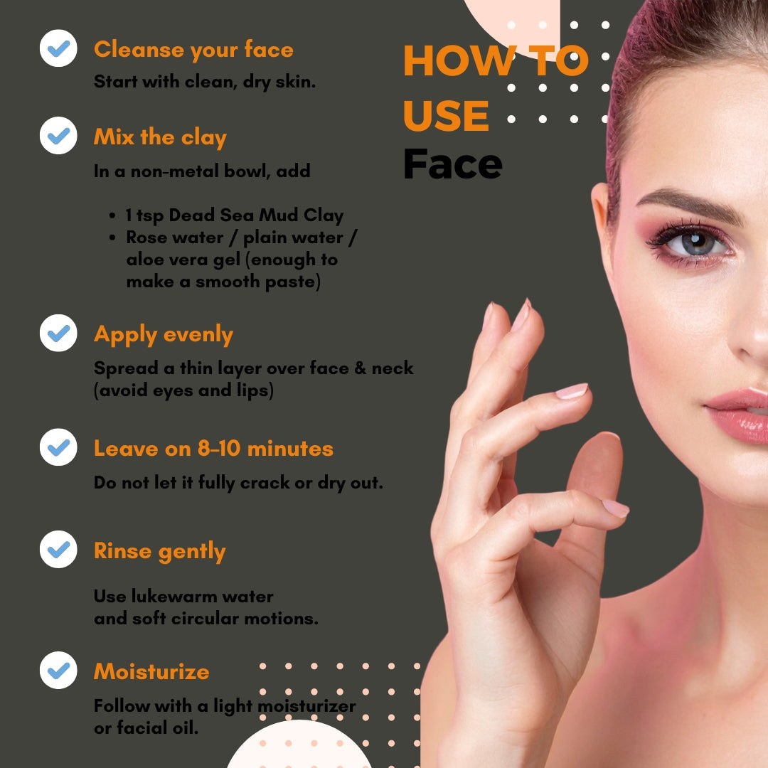 Dead Sea Mud Clay Powder | Skin Hydration & Detoxification (200 GM) verdc
