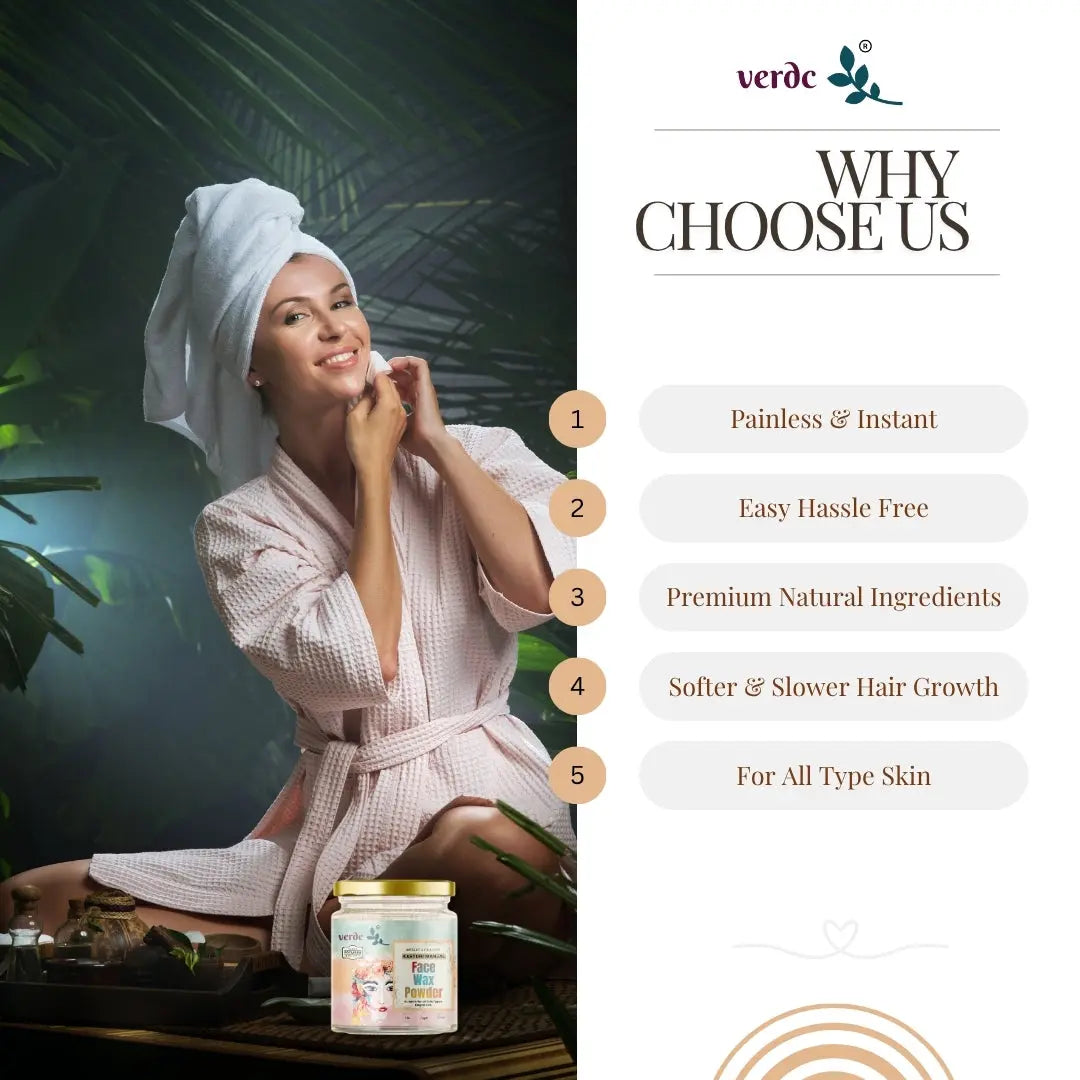 Face Waxing Powder ( Kasturi Manjal  ) - Painless Natural Face Hair Removal Waxing Powder
