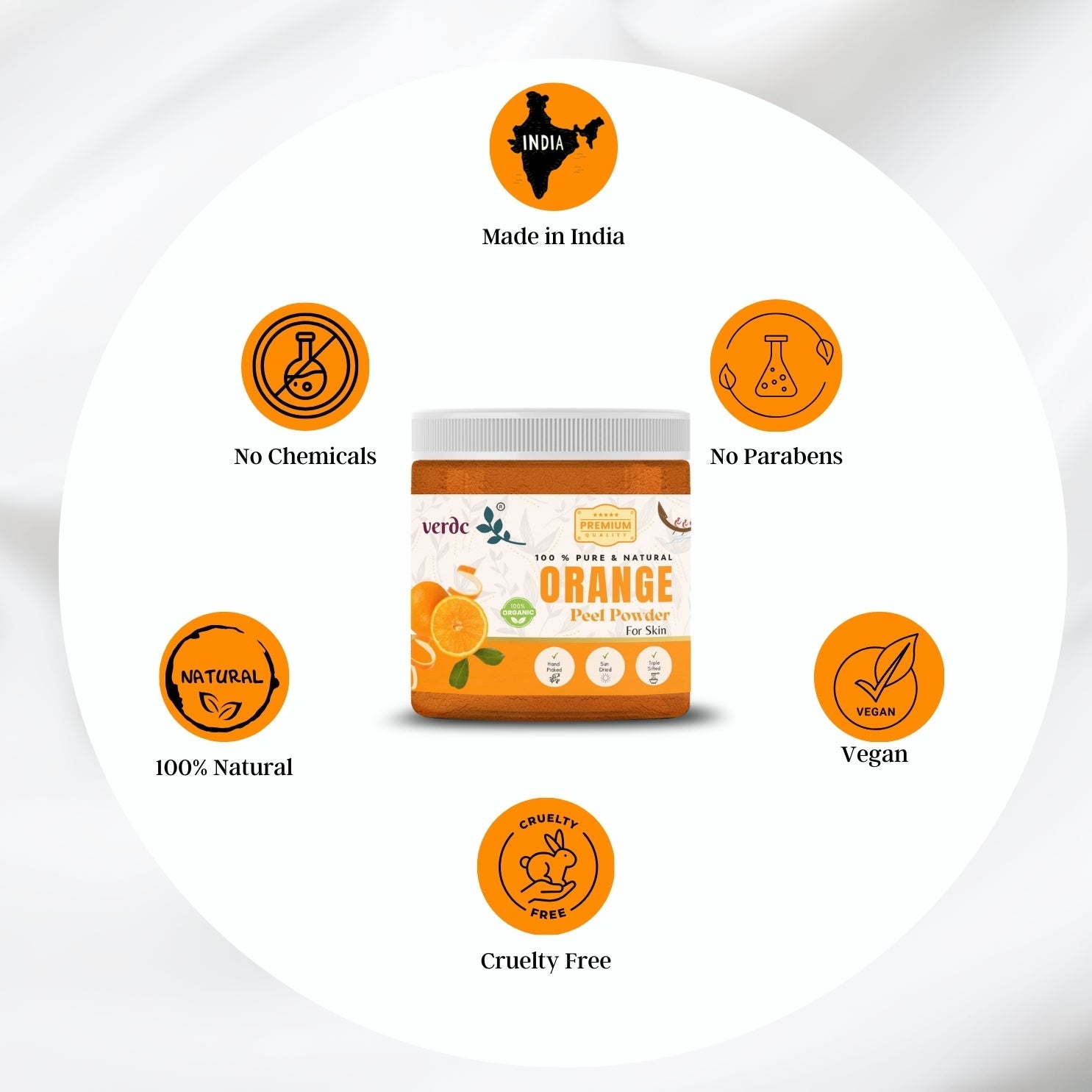 100% Pure & Natural Orange Peel Powder for Bright Skin - (100 GM) My Store