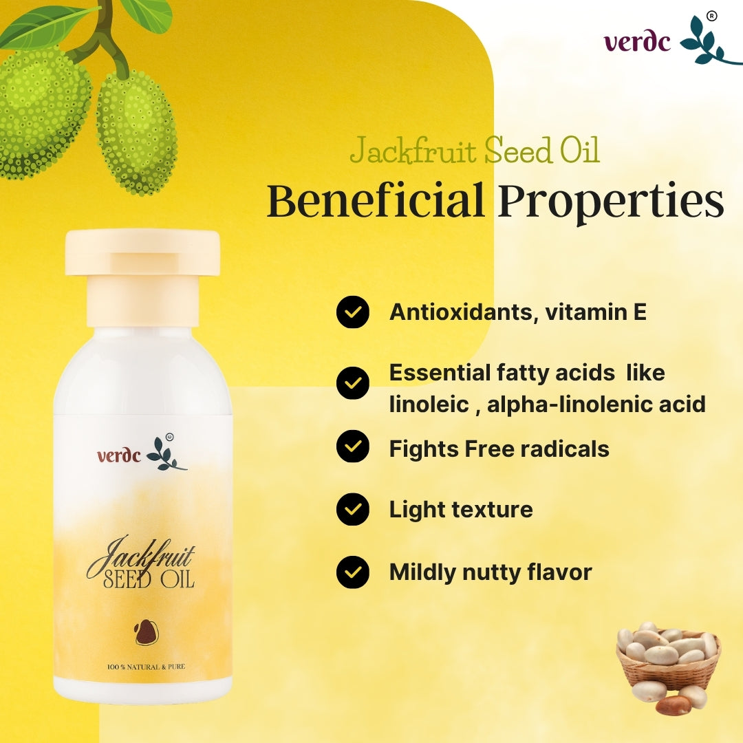 Jackfruit Seed Oil Premium for Face Beauty - 100% Pure & Natural Oil- Traditional & Unique Face Oil For Anti - aging, Wrinkles, Fine lines & dryness- cold pressed- 100 ml verdc