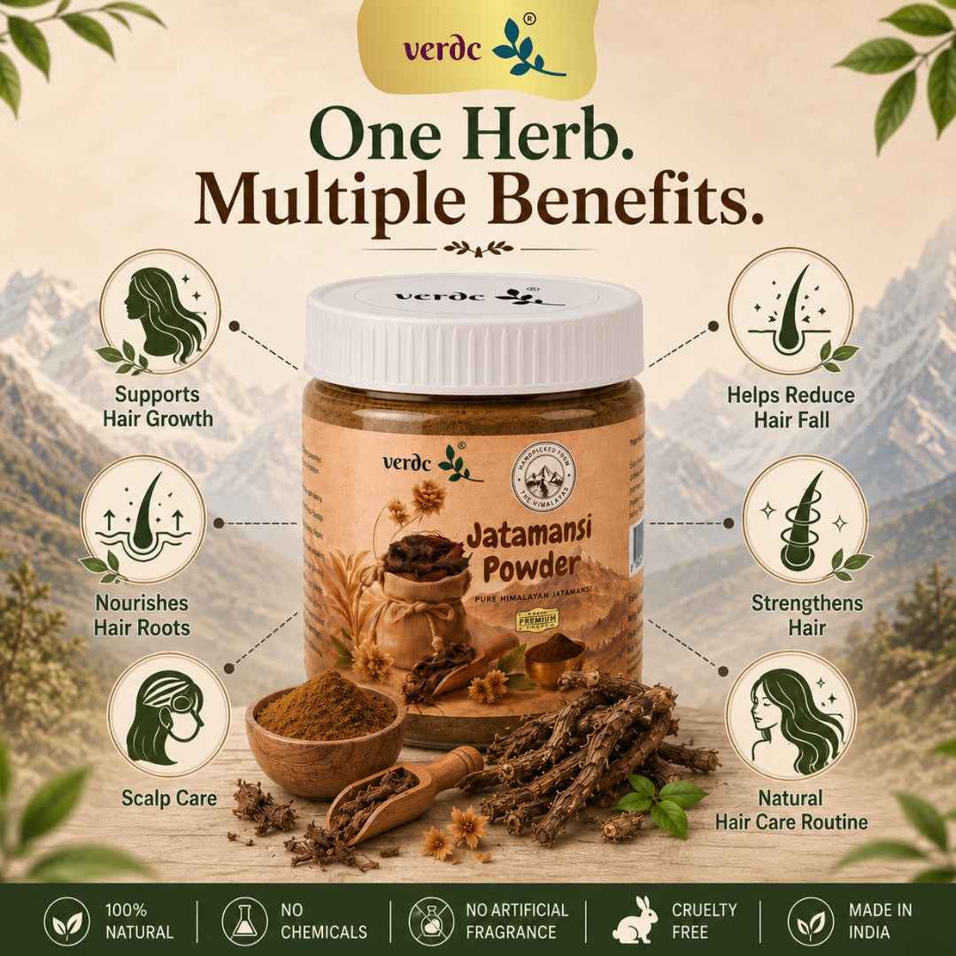 verdc Jatamansi Powder | Natural Hair Care Powder | Supports Healthy Hair & Scalp | 100g