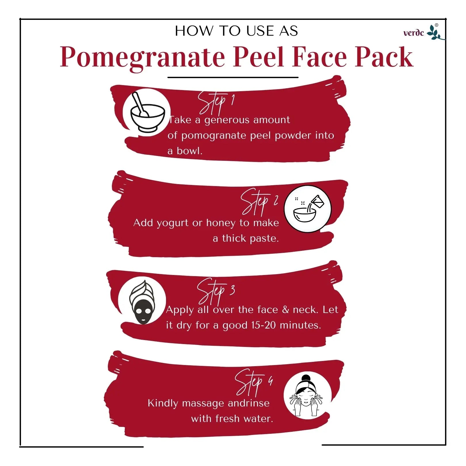 Pure & Natural Pomegranate/ Anar Peel Powder for Skin