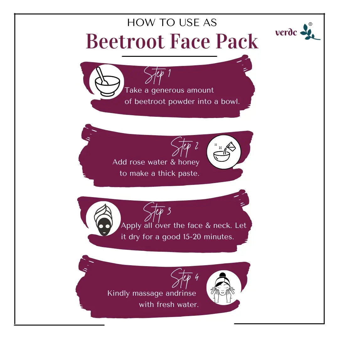 Pure & Natural Beetroot Powder for Face/Hair/Lips