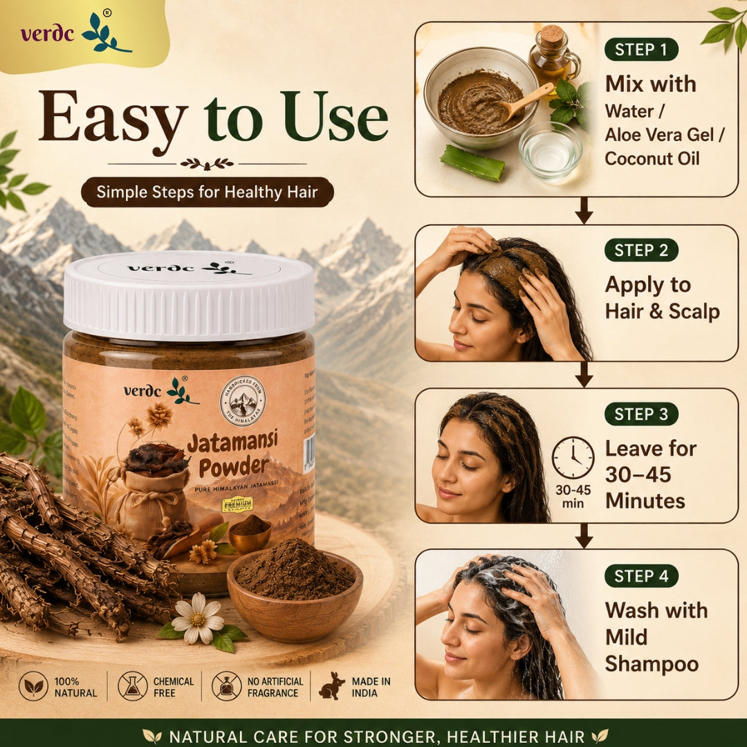verdc Jatamansi Powder | Natural Hair Care Powder | Supports Healthy Hair & Scalp | 100g