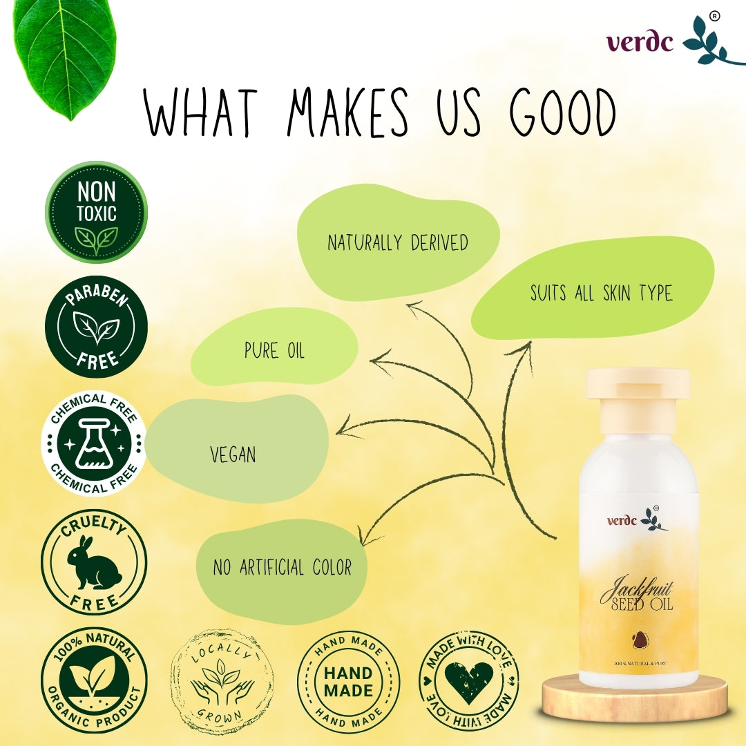 Jackfruit Seed Oil Premium for Face Beauty - 100% Pure & Natural Oil- Traditional & Unique Face Oil For Anti - aging, Wrinkles, Fine lines & dryness- cold pressed- 100 ml verdc