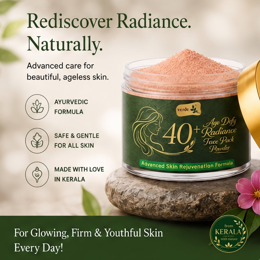 verdc 40+ Age Defy Face Pack | Natural Anti-Ageing Face Pack for Women | With Red Sandalwood, Kasturi Manjal & French Pink Clay | 100g