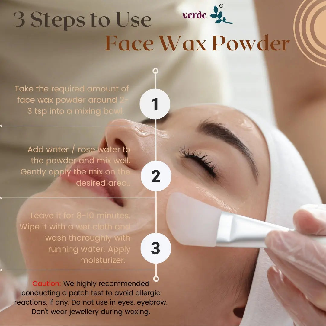 Face Waxing Powder ( Kasturi Manjal  ) - Painless Natural Face Hair Removal Waxing Powder