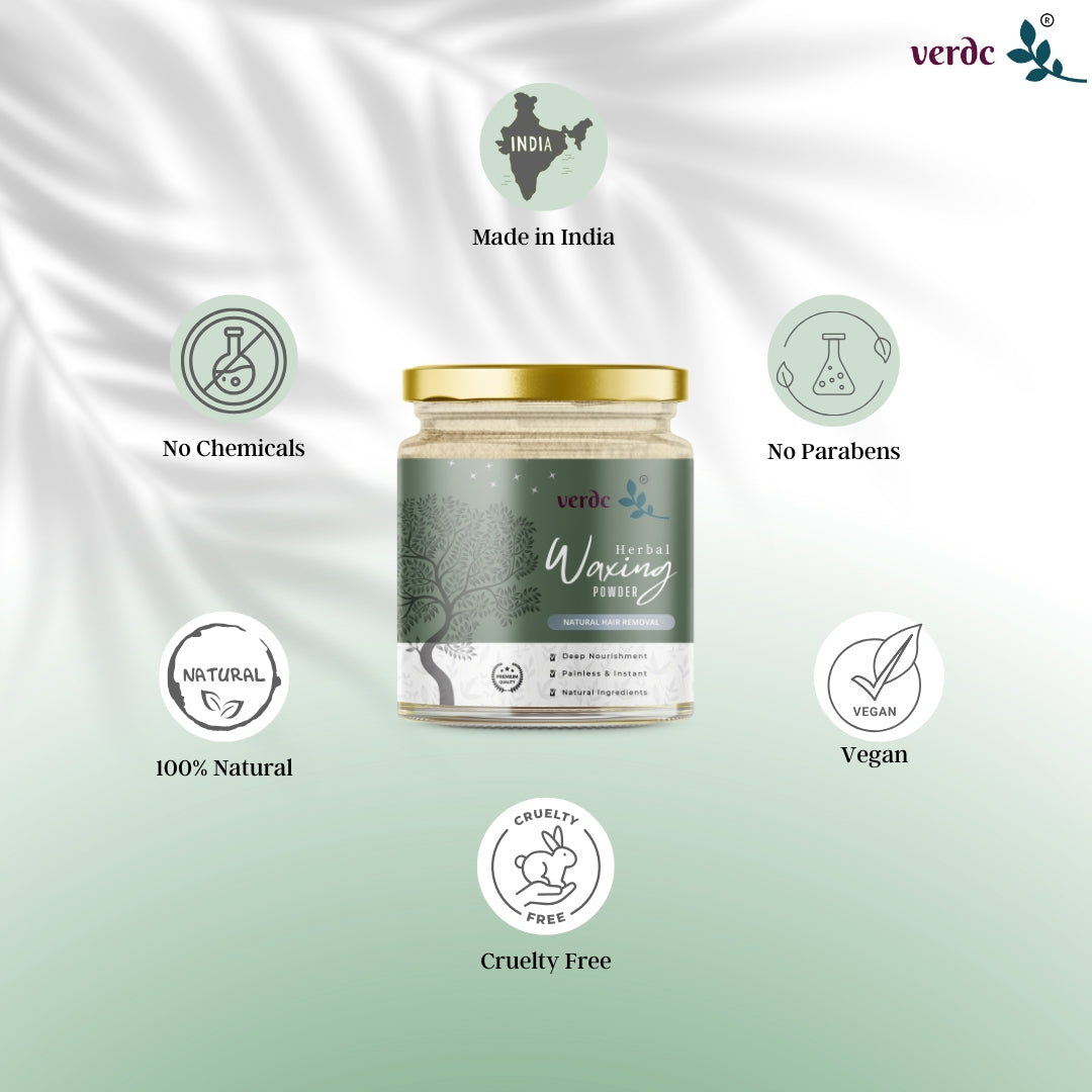 Herbal Painless & Quick Hair Removal Wax Powder For All Skin Type - No Harmful Chemicals - No Irritation, No Skin rashes-120 Gm My Store