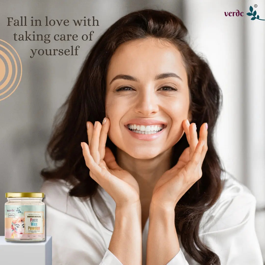 Face Waxing Powder ( Kasturi Manjal  ) - Painless Natural Face Hair Removal Waxing Powder