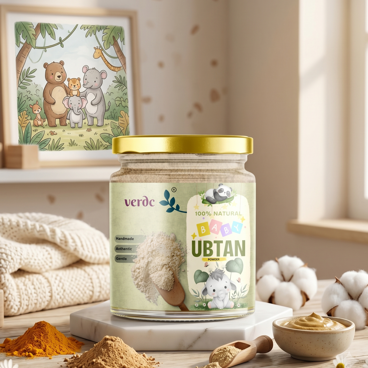 Kerala Ayur Research Centre Baby Ubtan for Kids Enriched with 100% Natural Ingredients | Bath Powder for Soft Glowing Skin & Skin Brightening
