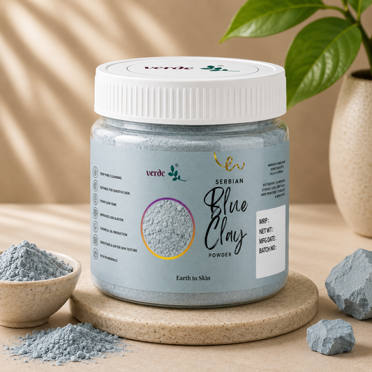 Natural Serbian Blue Clay Powder for Face, Body & Hair Care  (125 GM)