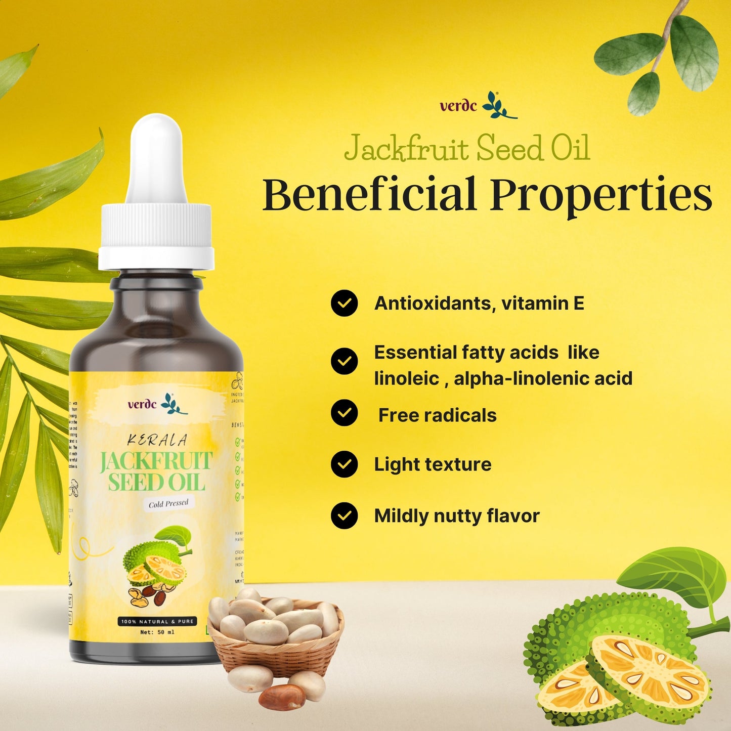 Premium Jackfruit Seed Oil for Face Beauty - Face Oil For Anti - aging - 50 ml My Store