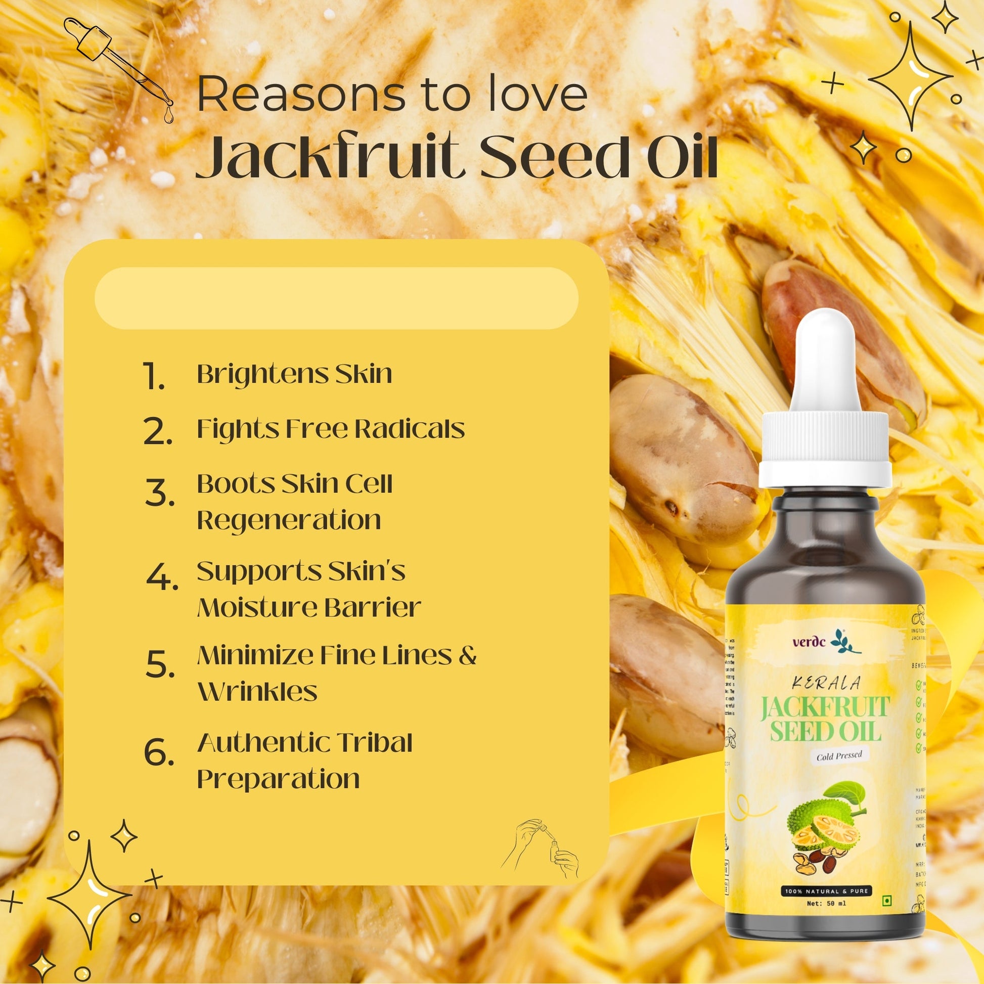 Premium Jackfruit Seed Oil for Face Beauty - Face Oil For Anti - aging - 50 ml My Store