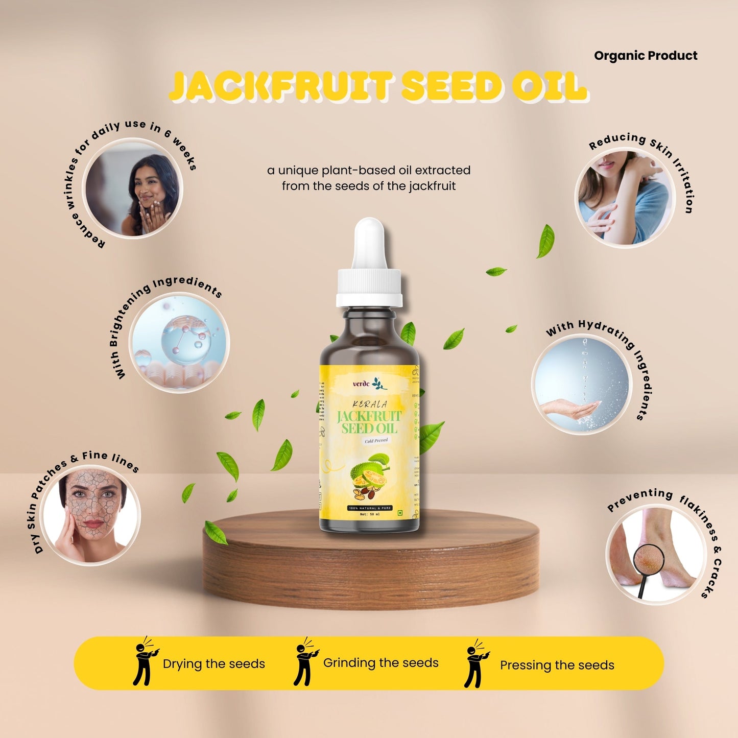 Premium Jackfruit Seed Oil for Face Beauty - Face Oil For Anti - aging - 50 ml My Store