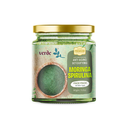 Moringa Spirulina Face Pack Powder For Anti-aging & Detoxifying For Men & Women -100 Gm My Store