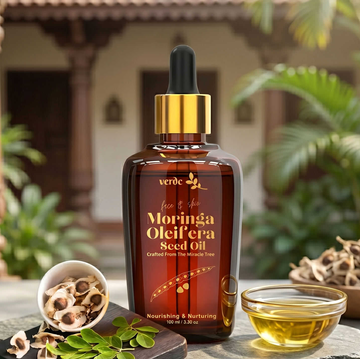 100% Pure Organic Moringa Seed Oil - Premium Moringa Oleifera Seed Oil -100 ML