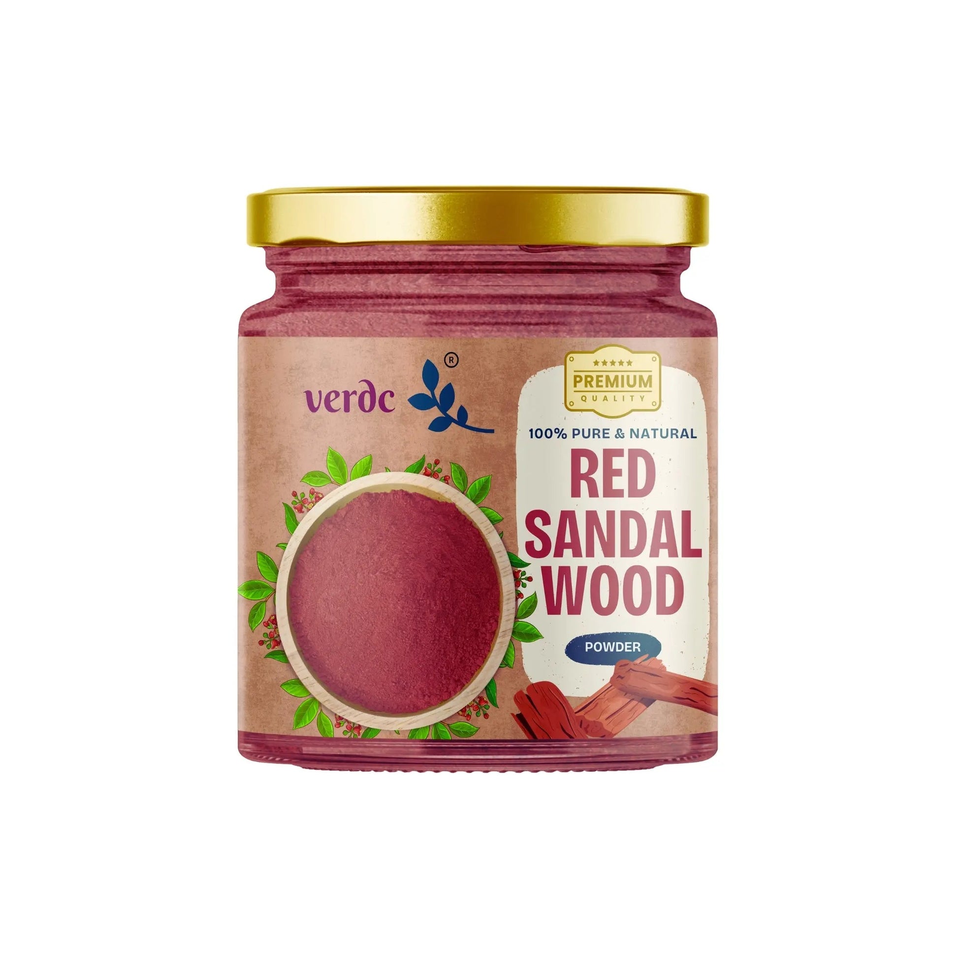 Pure & Natural Red Sandalwood Face Pack Powder | Premium Forest Grade