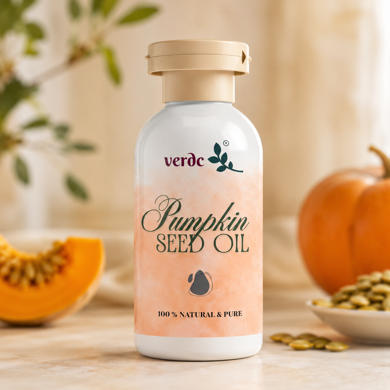 Natural Pumpkin Seed Oil for Skin & Hair | Anti-Aging | Healthy Hair & Scalp | Pure Cold Pressed