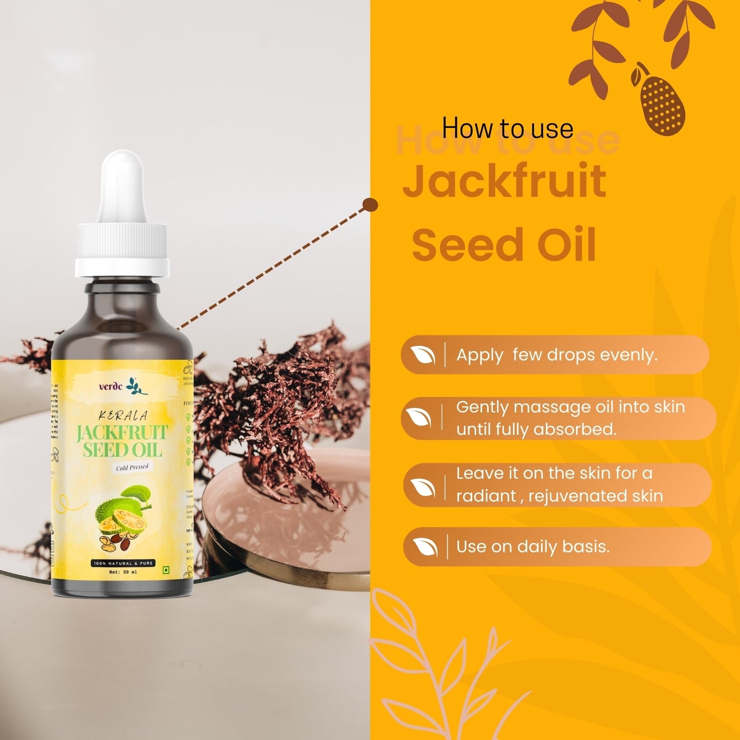 Premium Jackfruit Seed Oil for Face Beauty - Face Oil For Anti - aging - 50 ml My Store