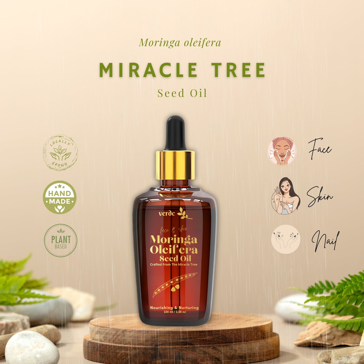 100% Pure Organic Moringa Seed Oil - Premium Moringa Oleifera Seed Oil -100 ML My Store