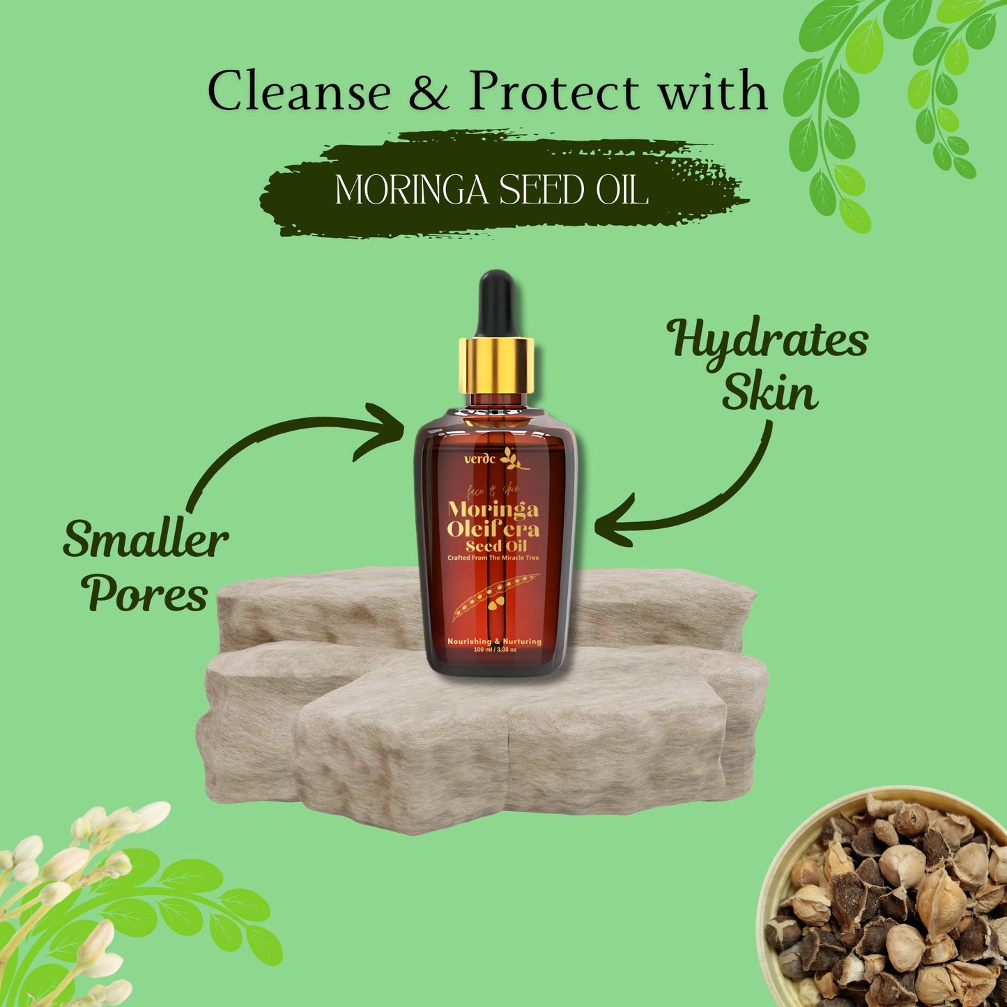 100% Pure Organic Moringa Seed Oil - Premium Moringa Oleifera Seed Oil -100 ML My Store