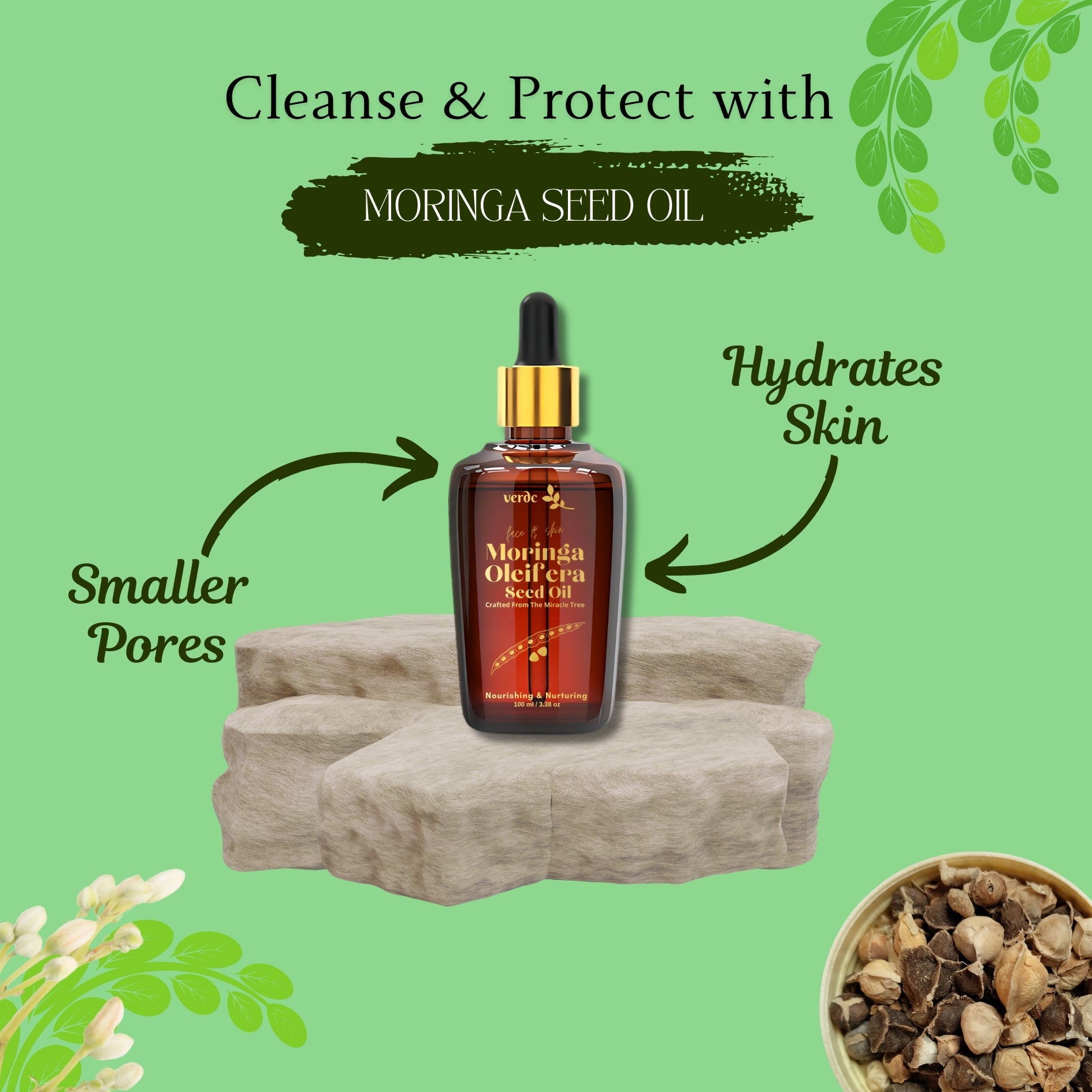 100% Pure Organic Moringa Seed Oil - Premium Moringa Oleifera Seed Oil -100 ML My Store